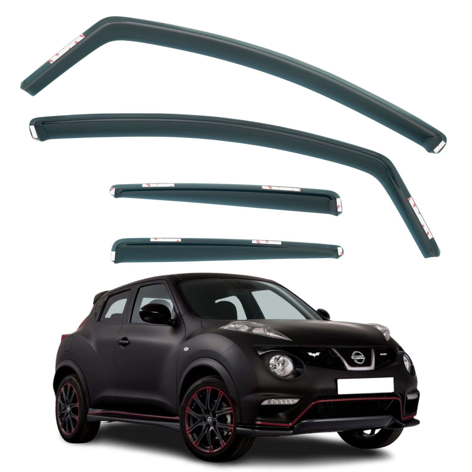 Nissan Juke MK1 Wind Deflectors 2010–2019, In-Channel