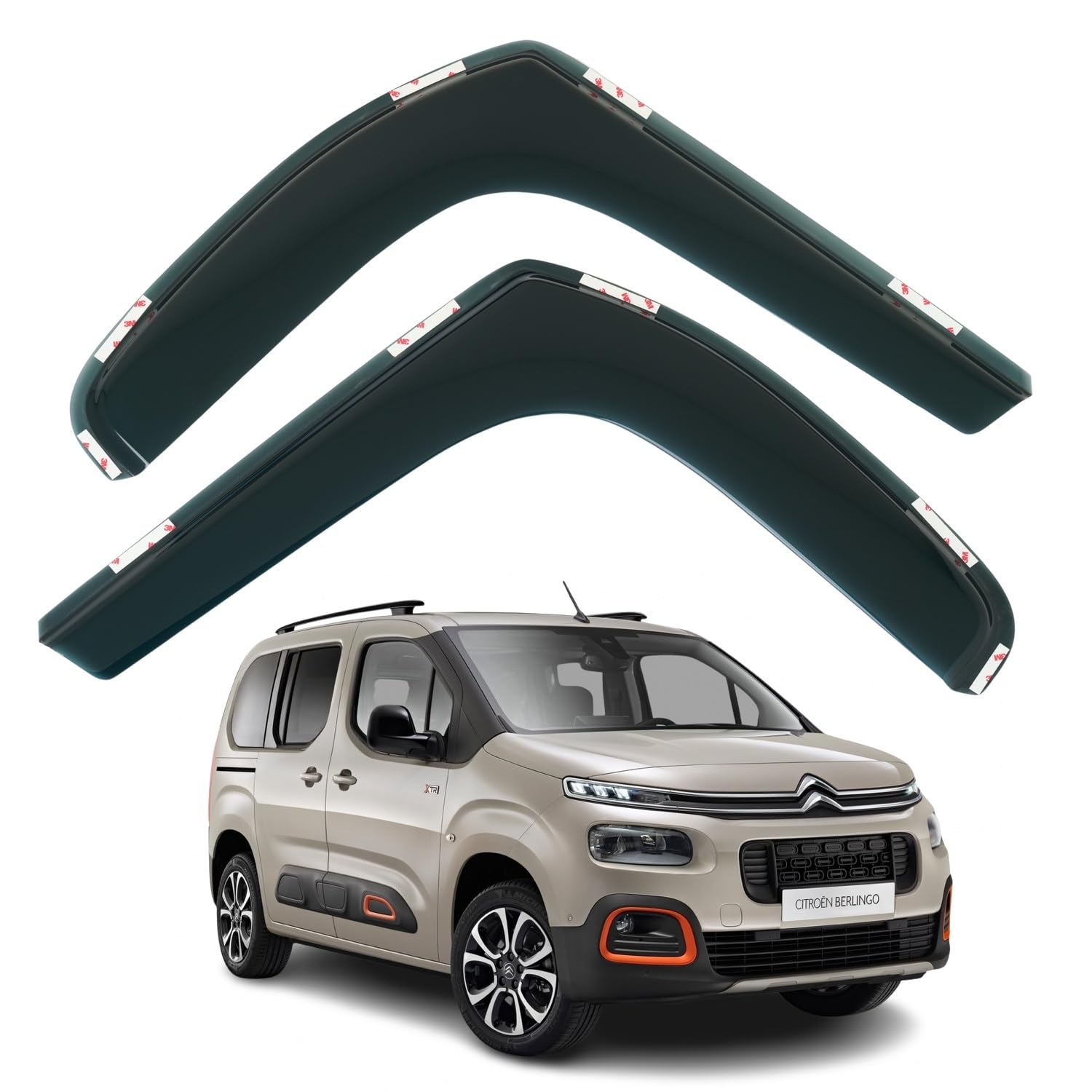 Citroën Berlingo MK3 Wind Deflectors 2018–2025, In-Channel