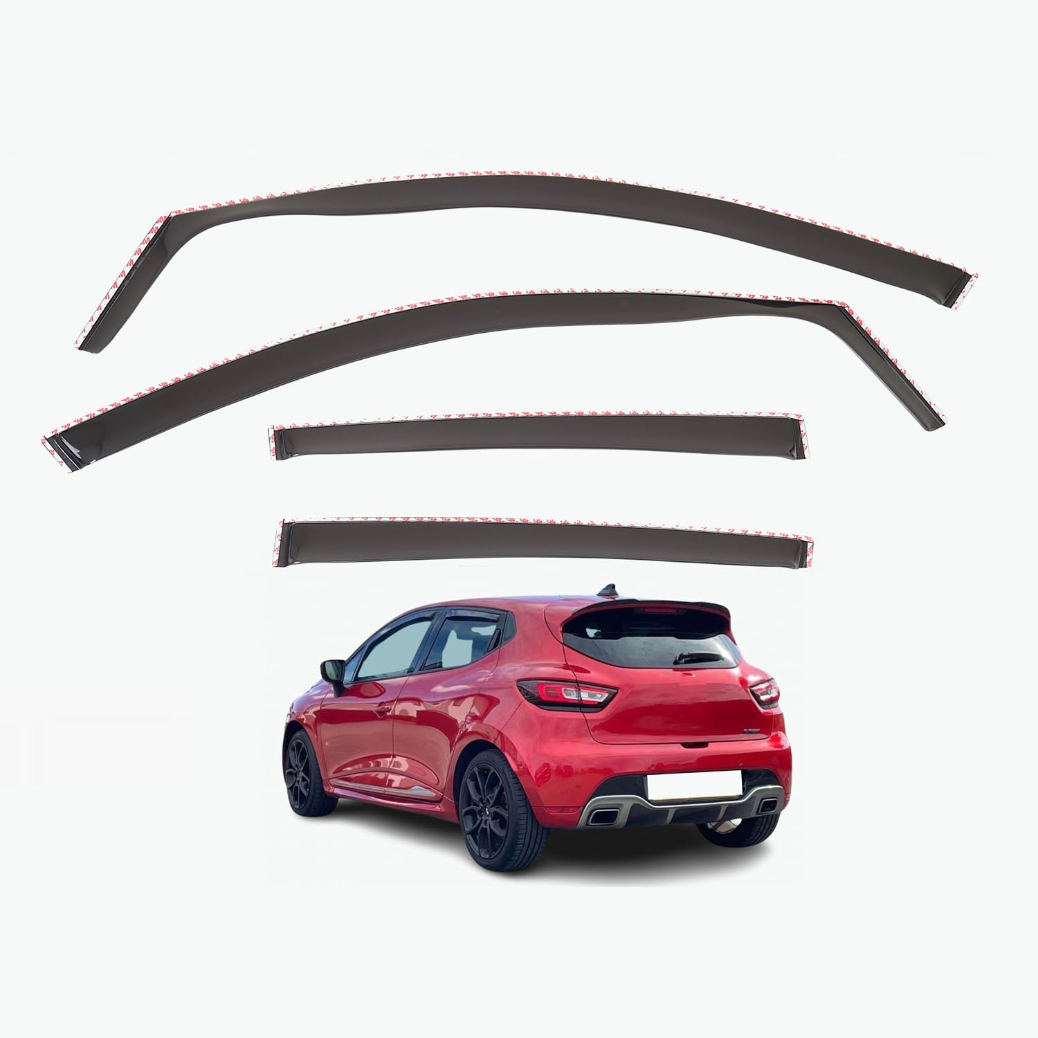 Renault Clio MK4 Wind Deflectors 2013–2019, In-Channel