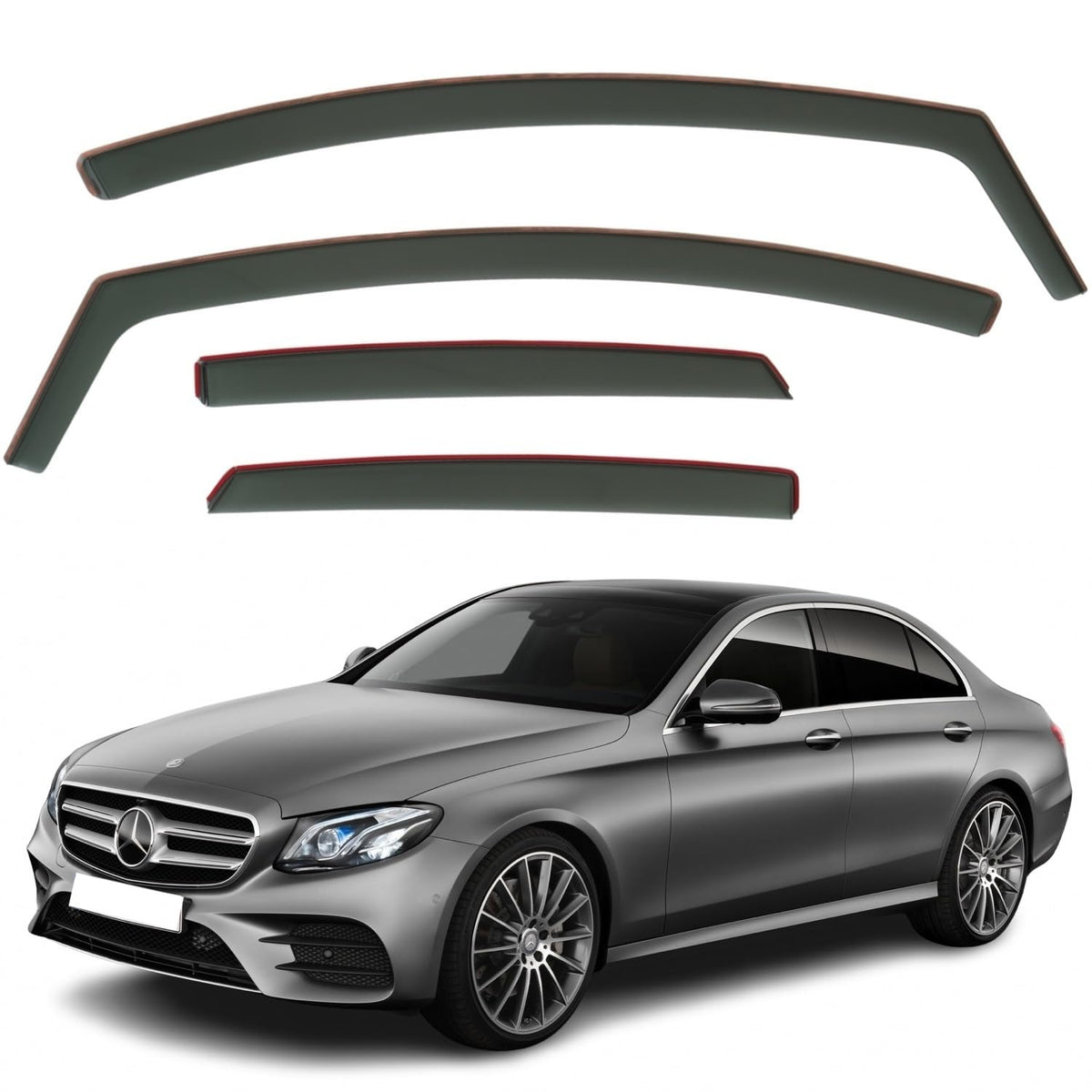 Mercedes-Benz E-Class W213 Wind Deflectors 2017–2023, In-Channel