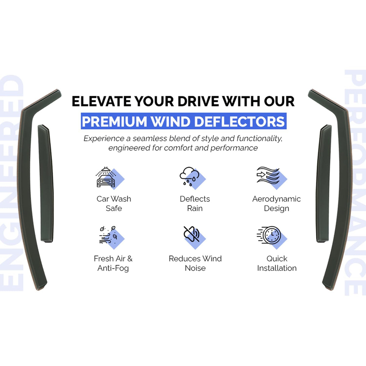 Hyundai i10 Wind Deflectors 2014–2019, In-Channel