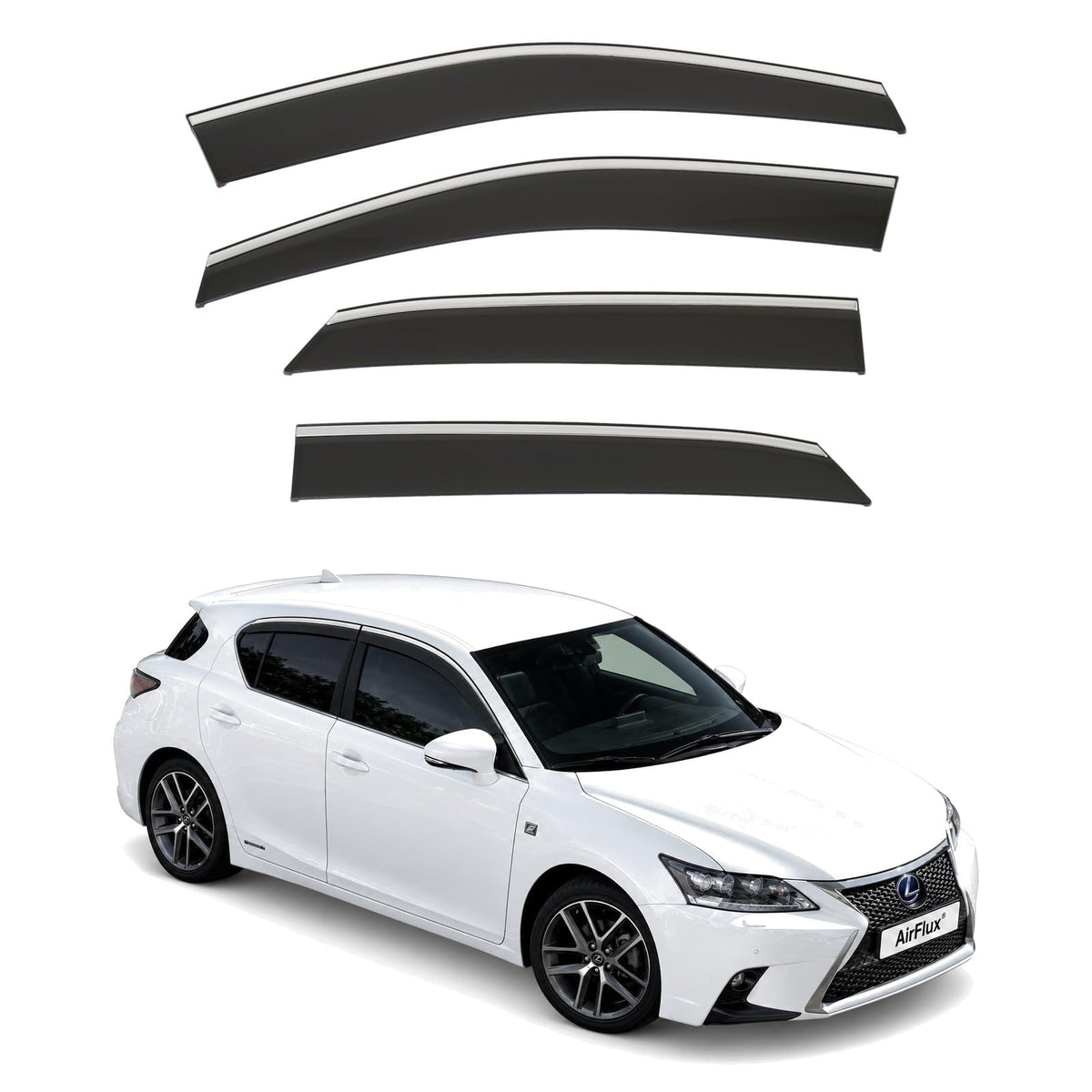 AirFlux wind deflectors for Lexus CT 200h 2011 to 2022
