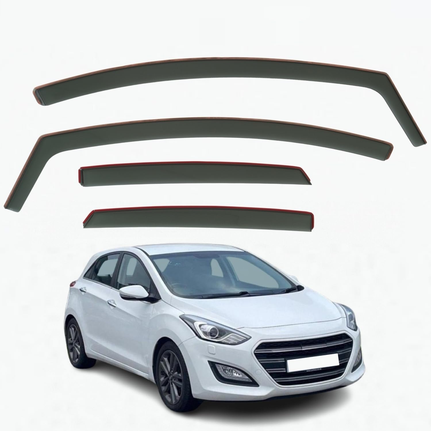 Hyundai i30 Wind Deflectors 2012–2016, In-Channel