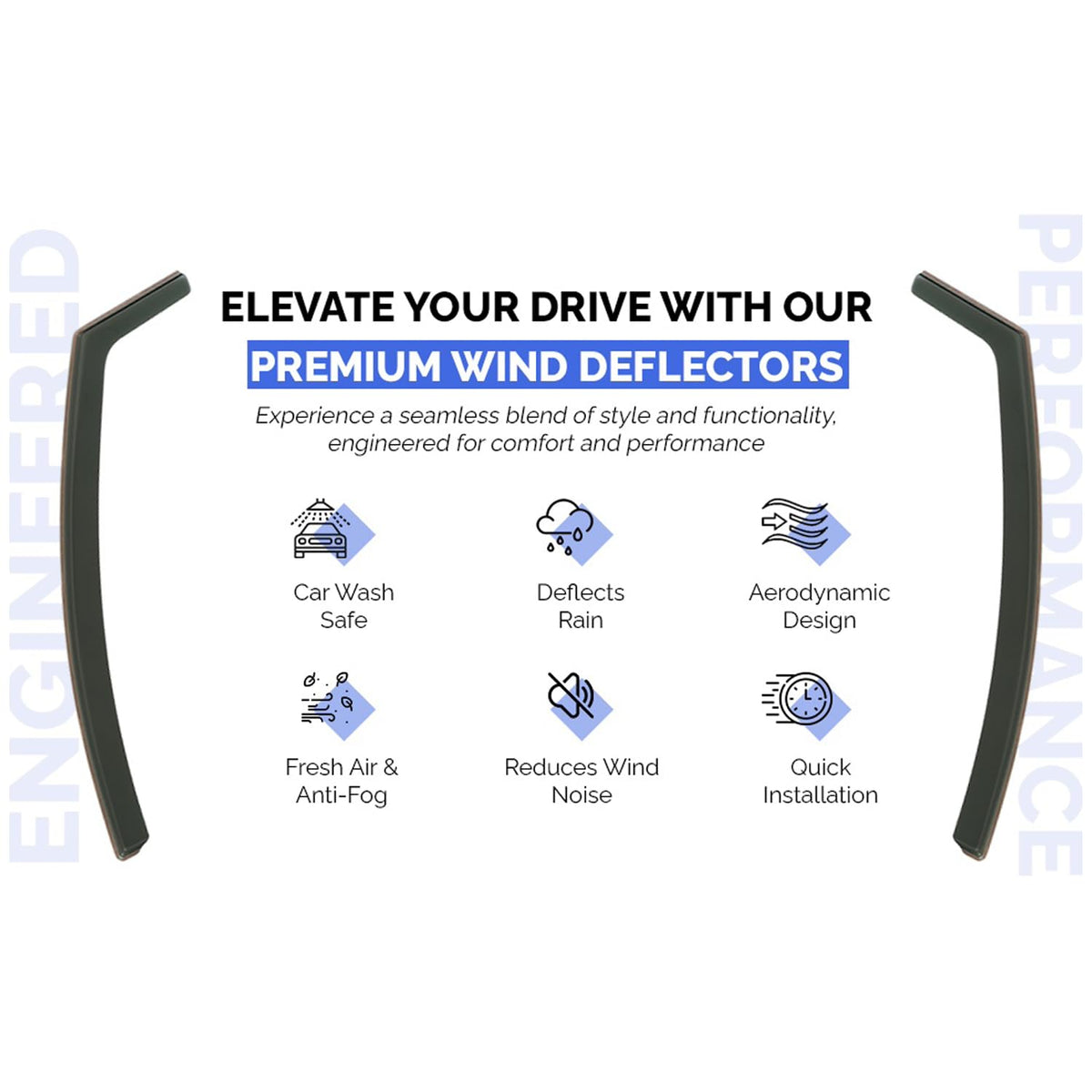 Volkswagen Caddy Wind Deflectors 2021–2027, In-Channel