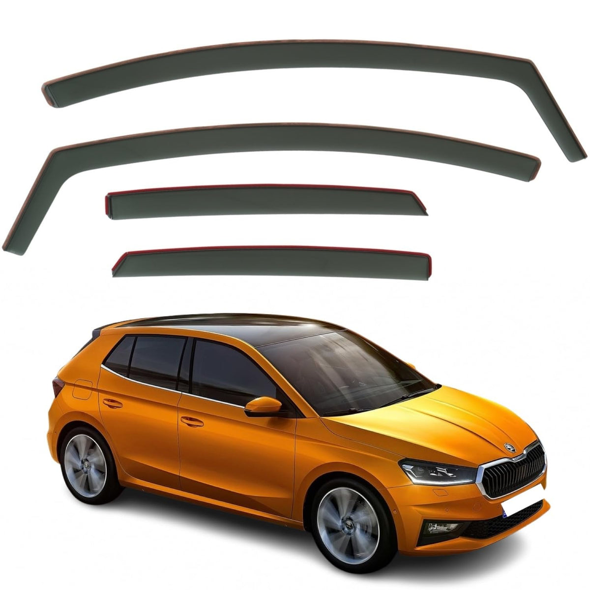 Škoda Fabia MK4 Wind Deflectors 2022–2025, In-Channel