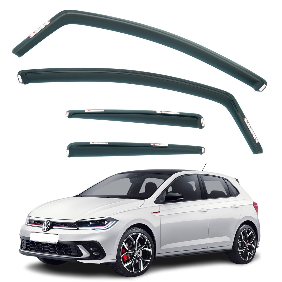 Volkswagen Polo MK6 Wind Deflectors 2018–2025, In-Channel