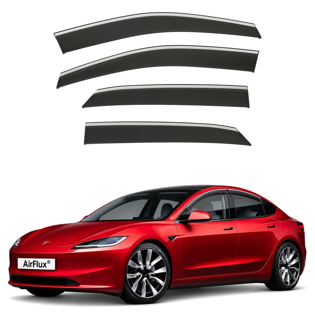 AirFlux wind deflectors for Tesla Model 3 2019 to 2027