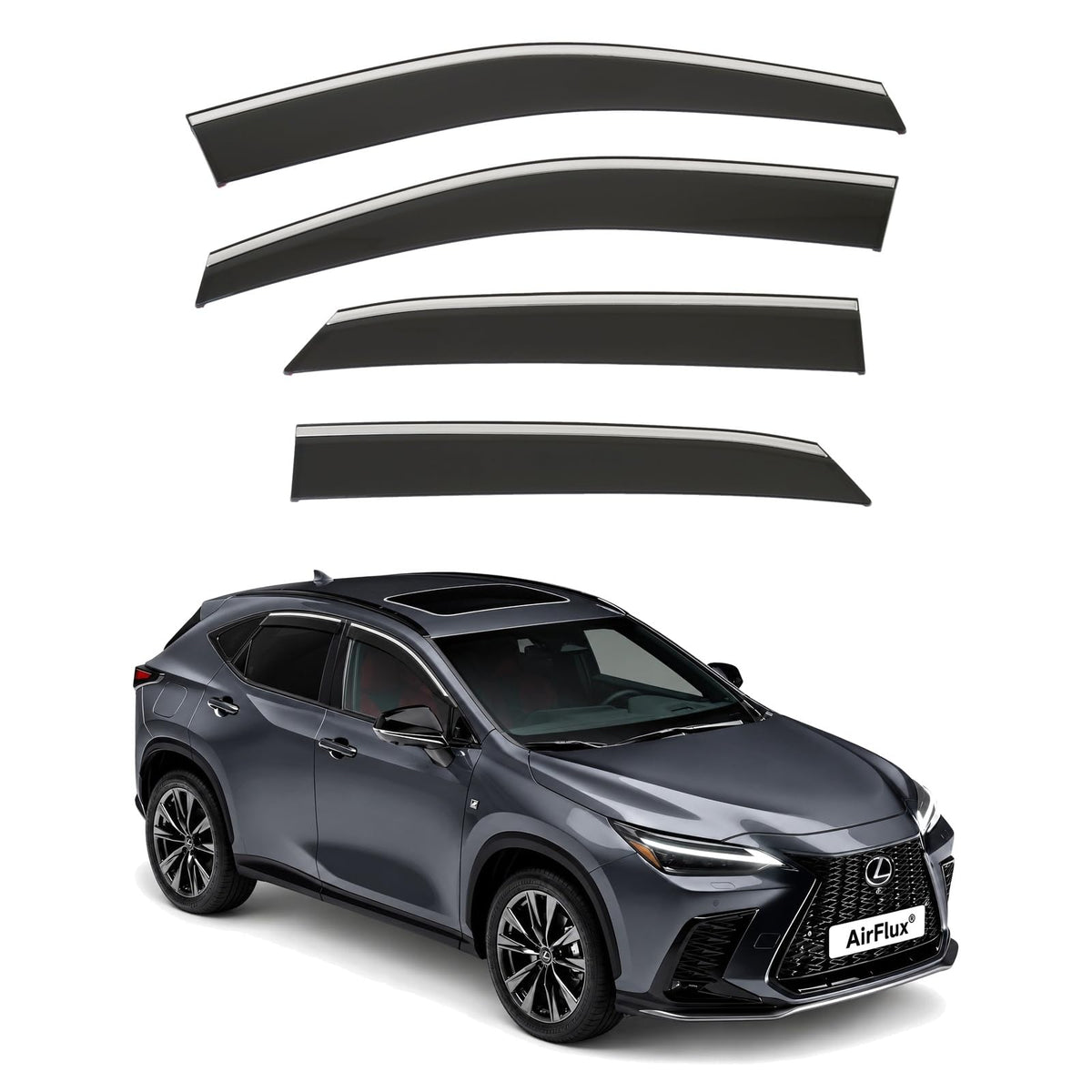 AirFlux wind deflectors for Lexus NX Mk2 2022 to 2027