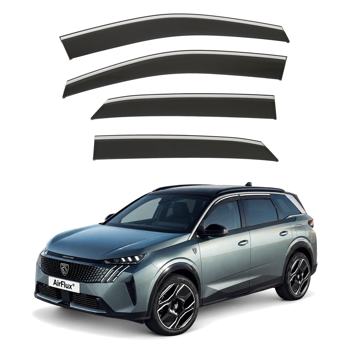 AirFlux wind deflectors for Peugeot 5008 Mk3 2024 to 2027