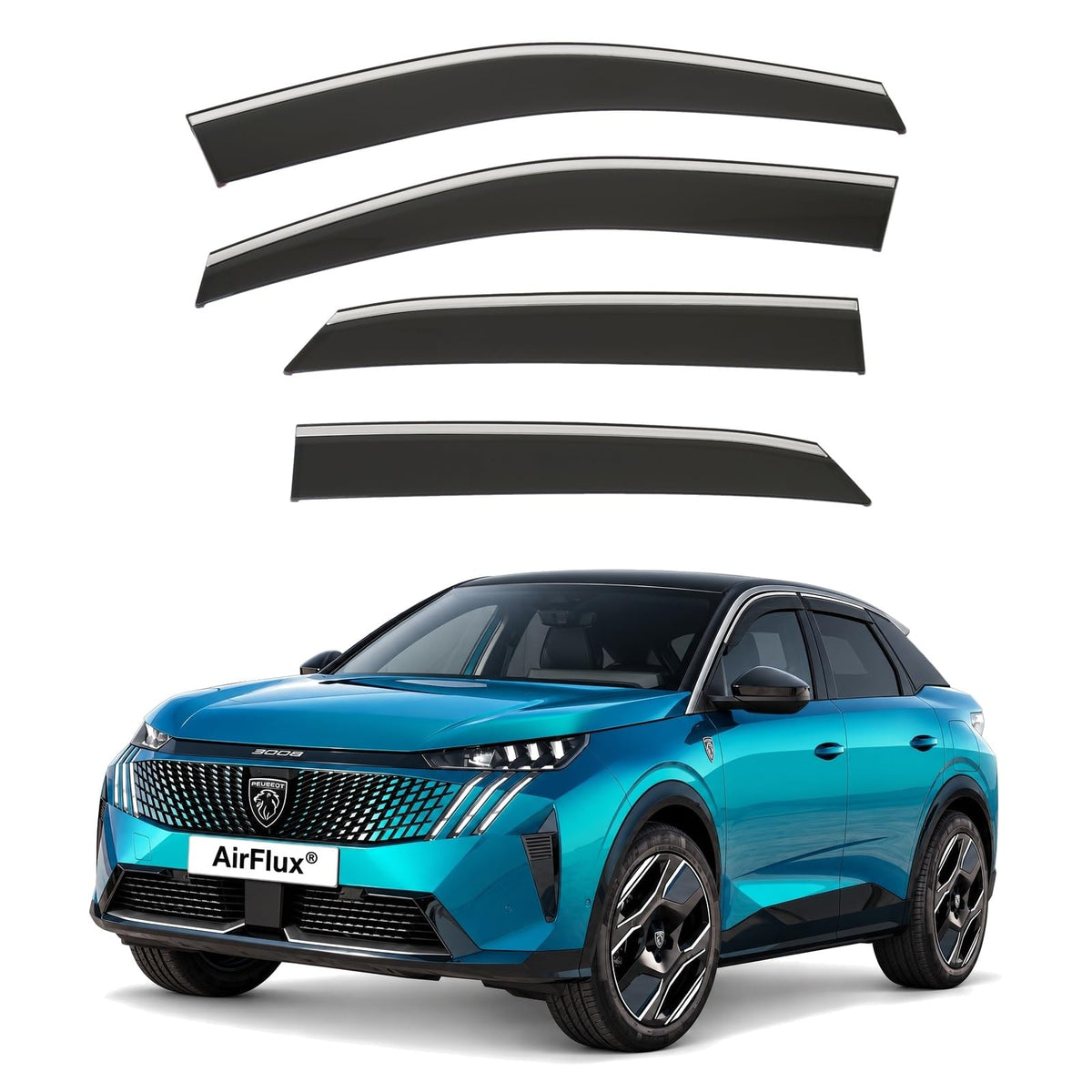 AirFlux wind deflectors for Peugeot 3008 Mk3 2024 to 2027