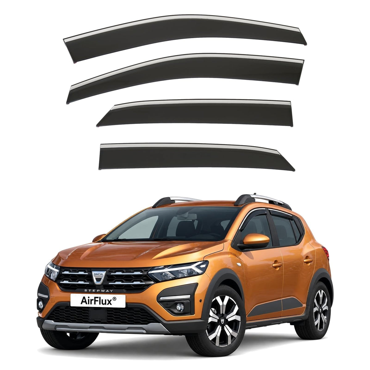 AirFlux wind deflectors for Dacia Sandero Stepway 2021 to 2027