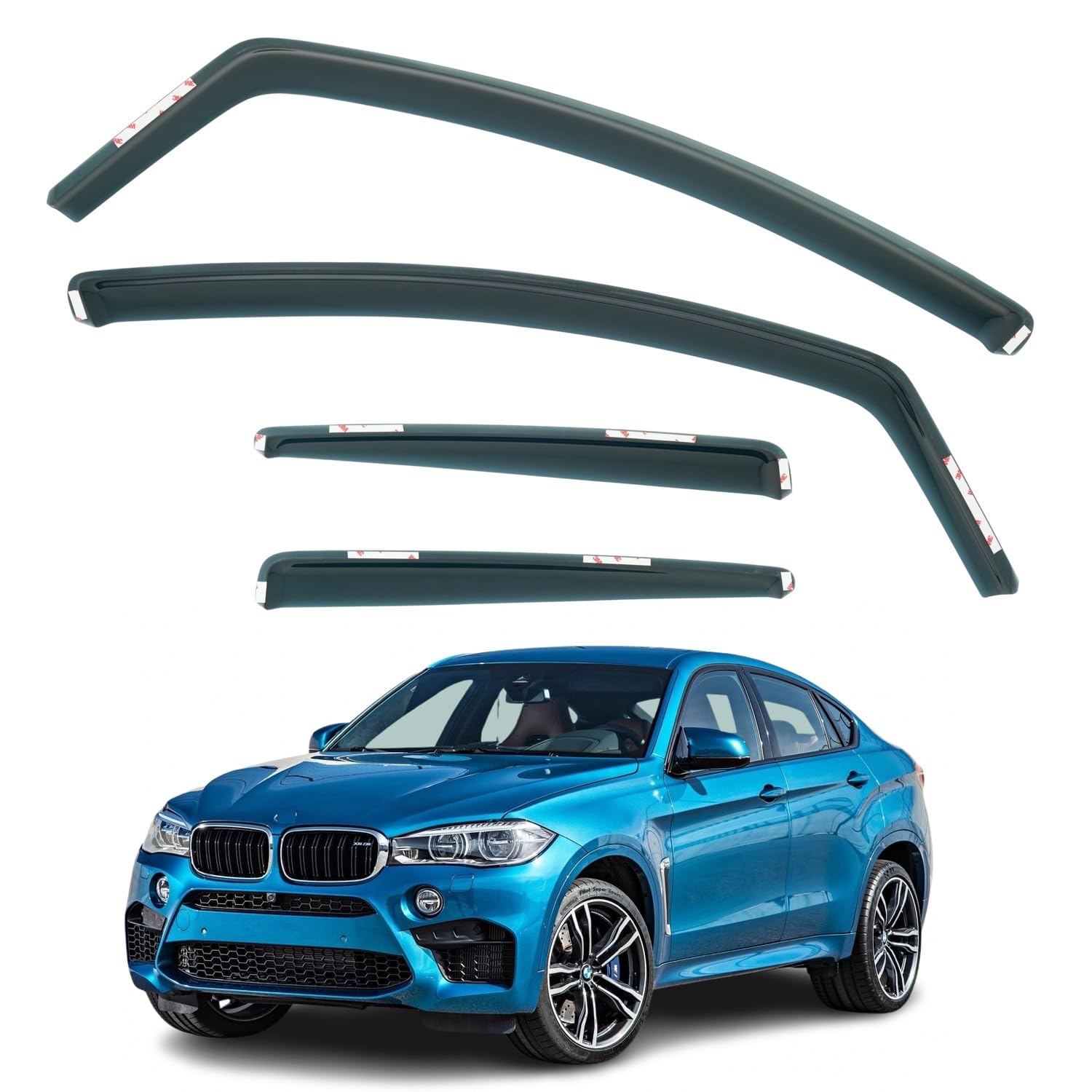 BMW X6 F16 Wind Deflectors 2015–2019, In-Channel
