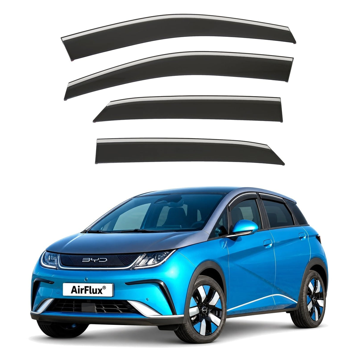 AirFlux wind deflectors for BYD Dolphin 2023 to 2027