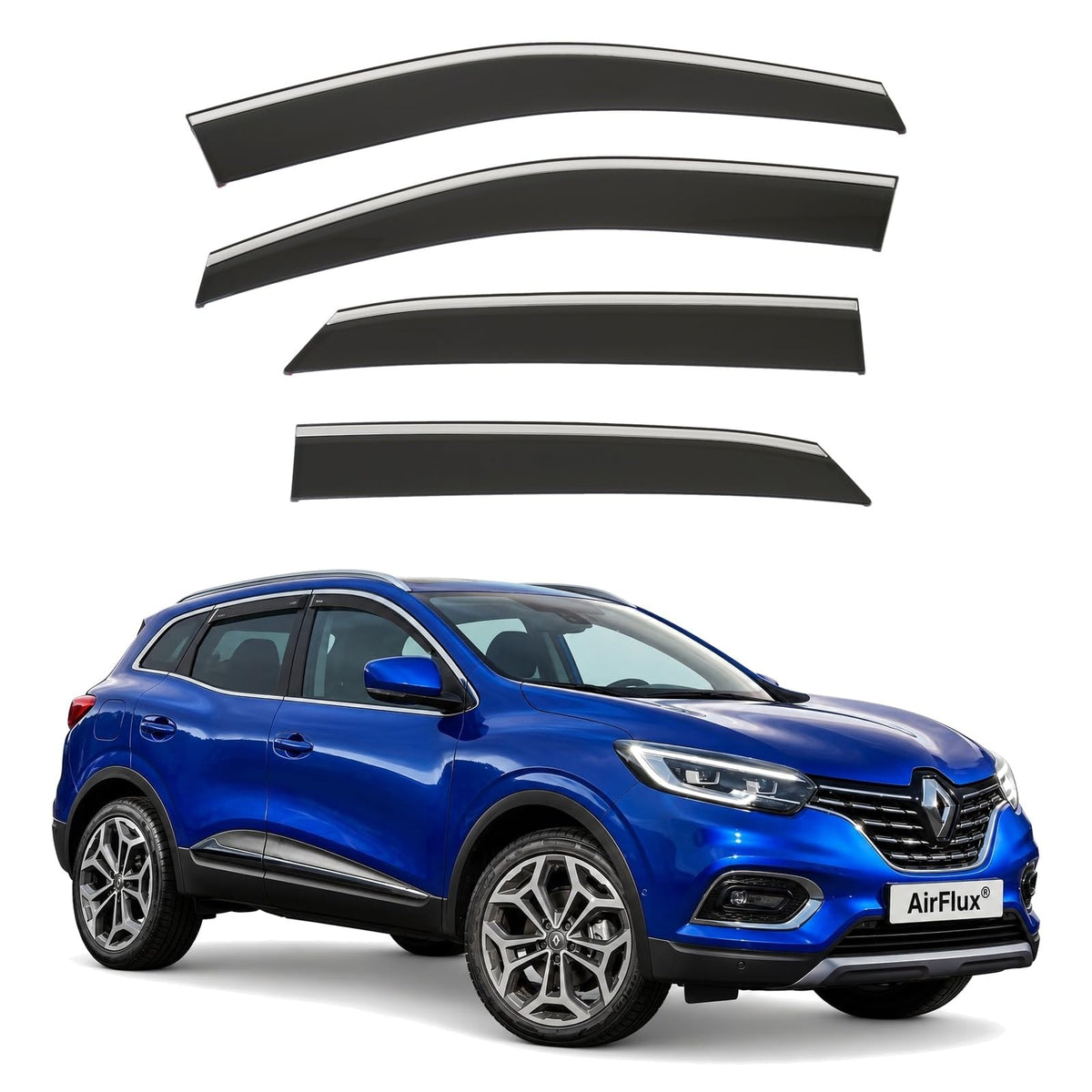 AirFlux wind deflectors for Renault Kadjar 2015 to 2022