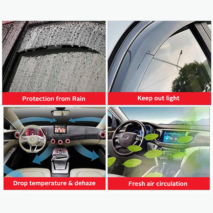 AirFlux Set Of 2 Wind Deflectors Compatible with AUDI A3 S3 3-door HATCHBACK 2004 2005 2006 2007 2008 2009 2010 2011 2012 Models.