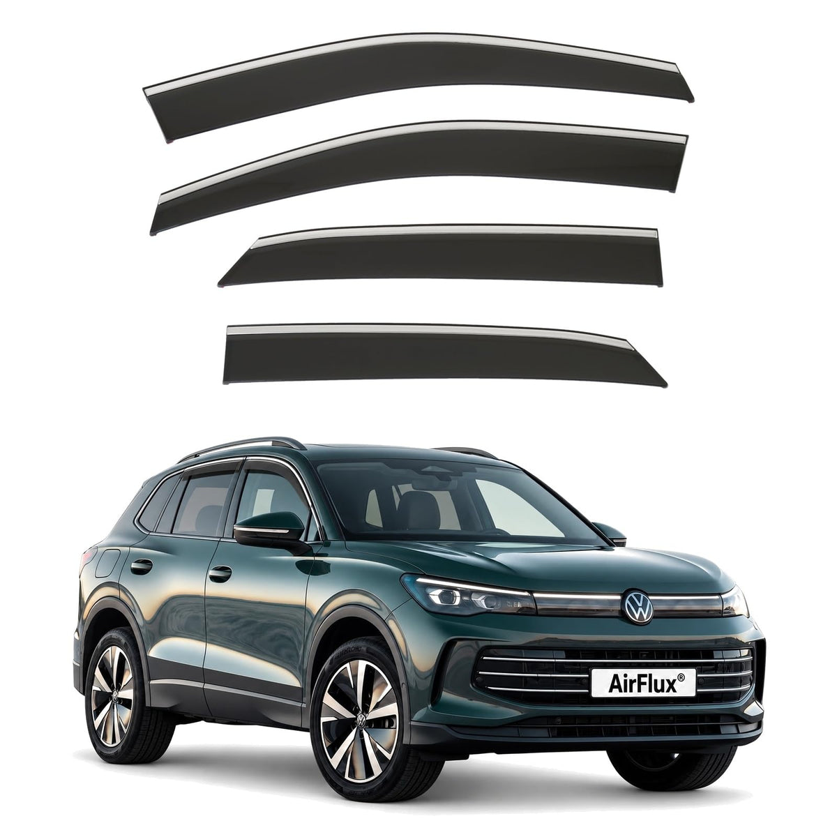 AirFlux wind deflectors for VW Tiguan Mk3 2024 to 2027