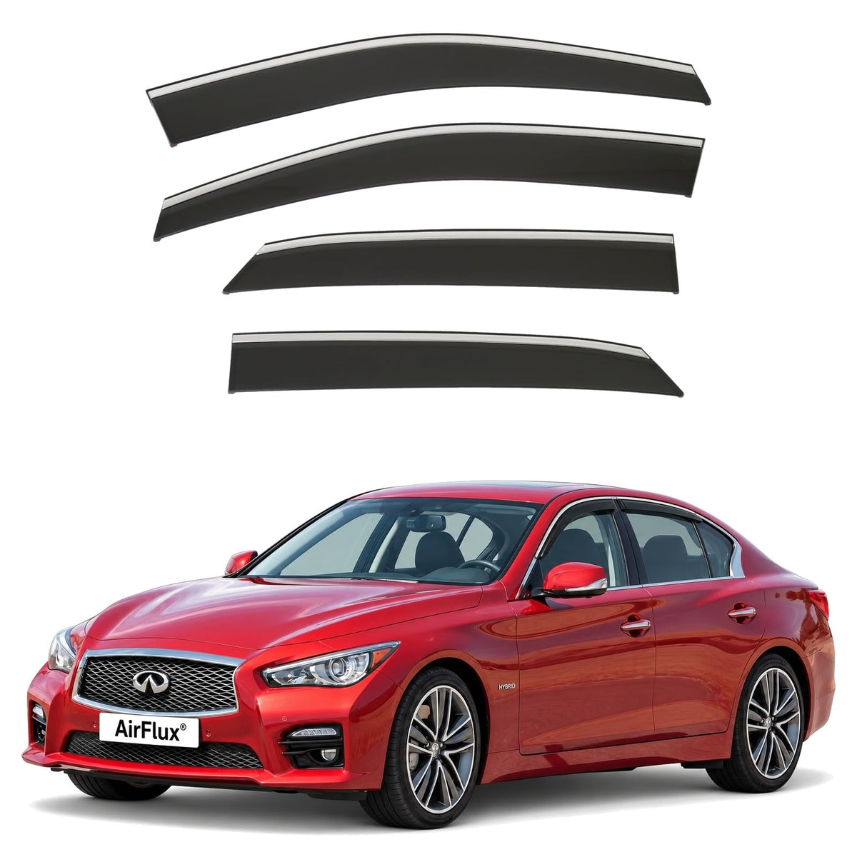 AirFlux wind deflectors for Infiniti Q50 2014 to 2019