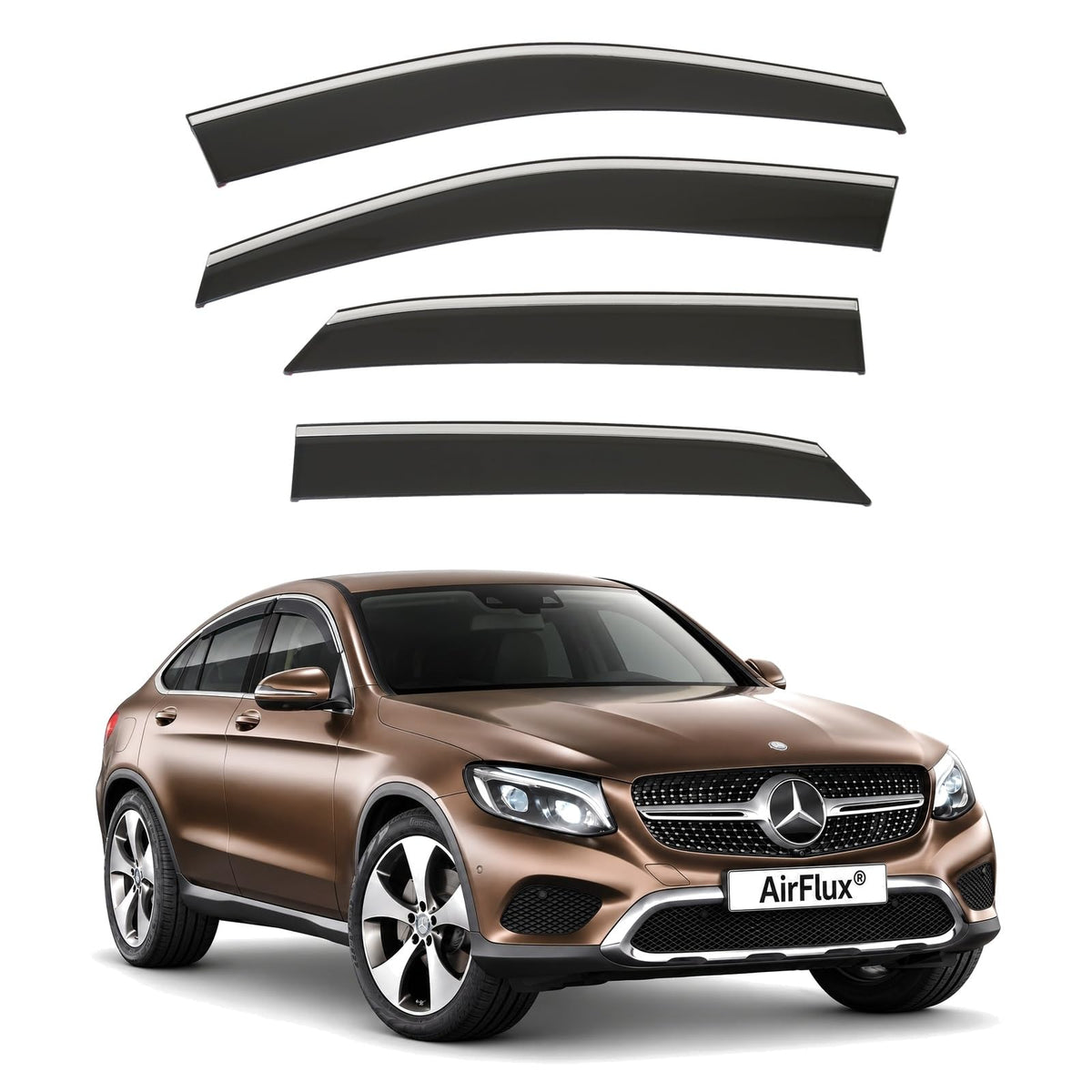 AirFlux wind deflectors for Mercedes GLC Coupe 2016 to 2023