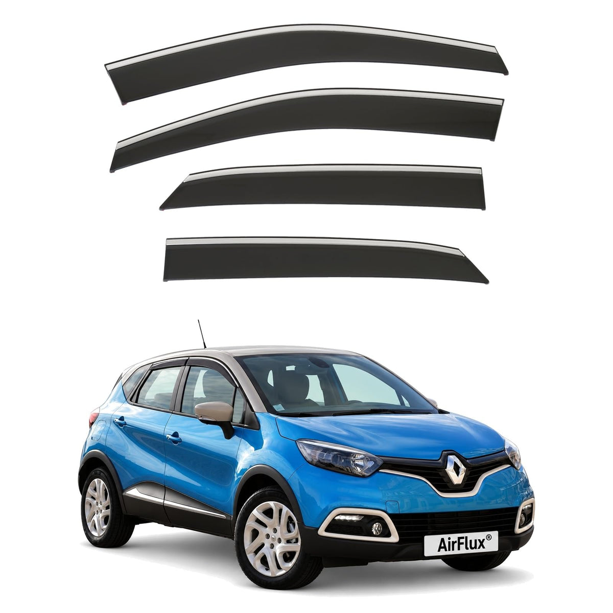 AirFlux wind deflectors for Renault Captur Mk1 2013 to 2019