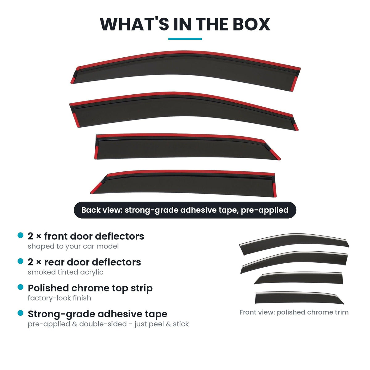 Audi A3 Wind Deflectors 2020–2027, Out-Channel