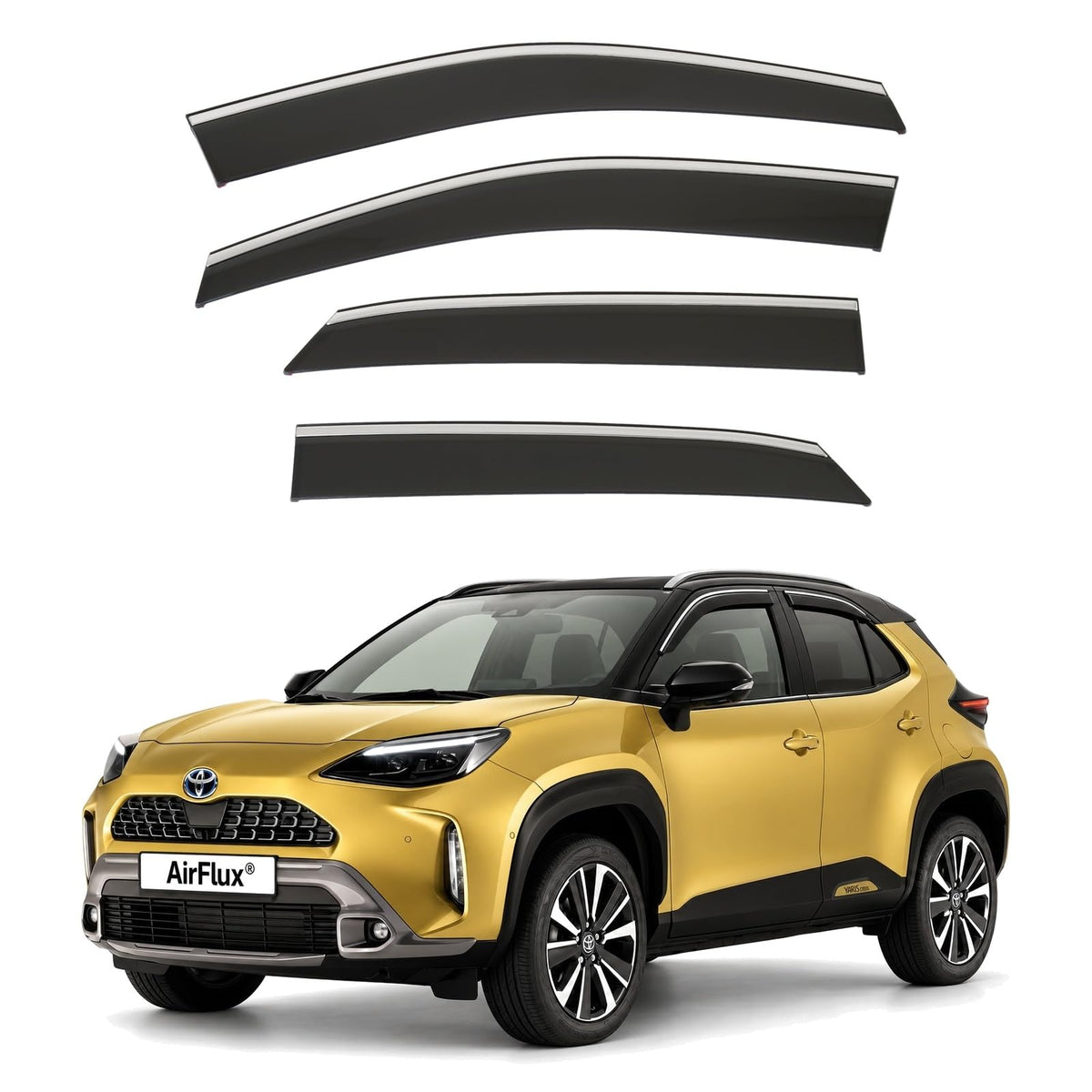 AirFlux wind deflectors for Toyota Yaris Cross 2021 to 2027