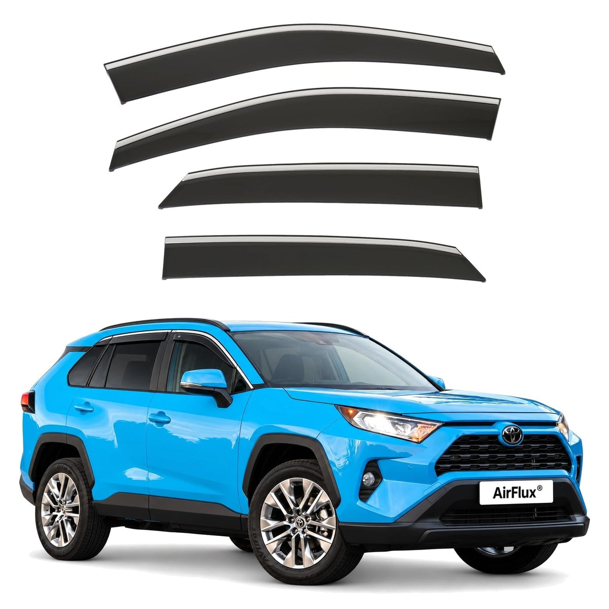 AirFlux wind deflectors for Toyota RAV4 Mk5 2019 to 2025