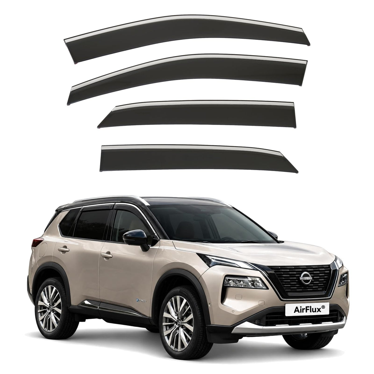 AirFlux wind deflectors for Nissan X-Trail T33 2022 to 2027