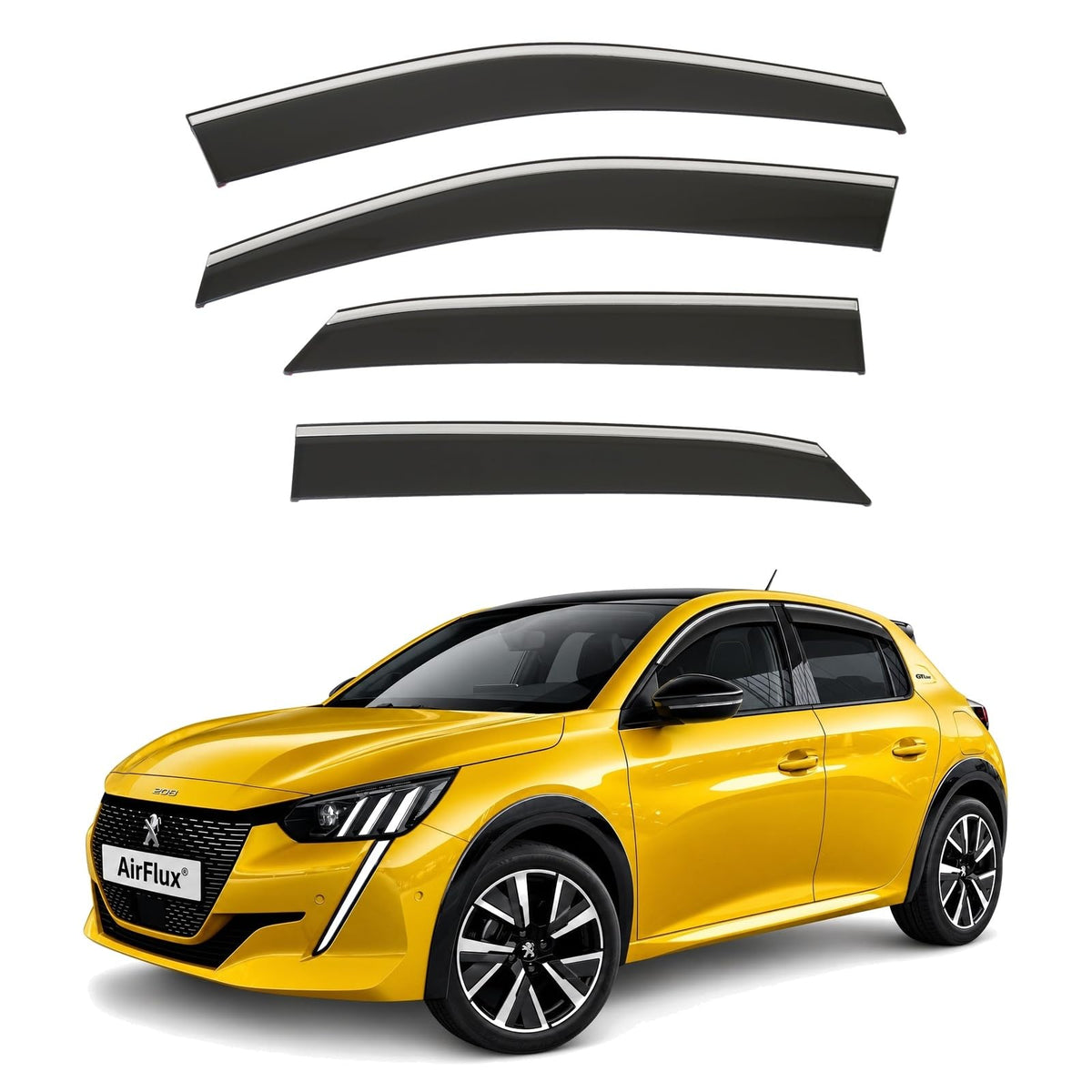 AirFlux wind deflectors for Peugeot 208 Mk2 2019 to 2027