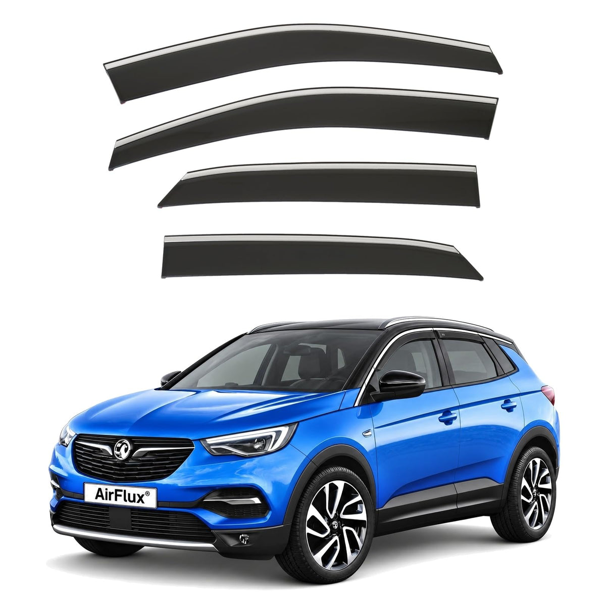 AirFlux wind deflectors for Vauxhall Grandland X 2017 to 2024