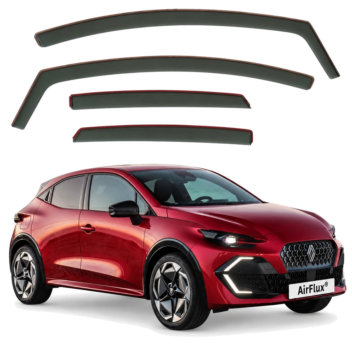 AirFlux wind deflectors for Renault Clio Mk6 5-Door 2026 to 2027
