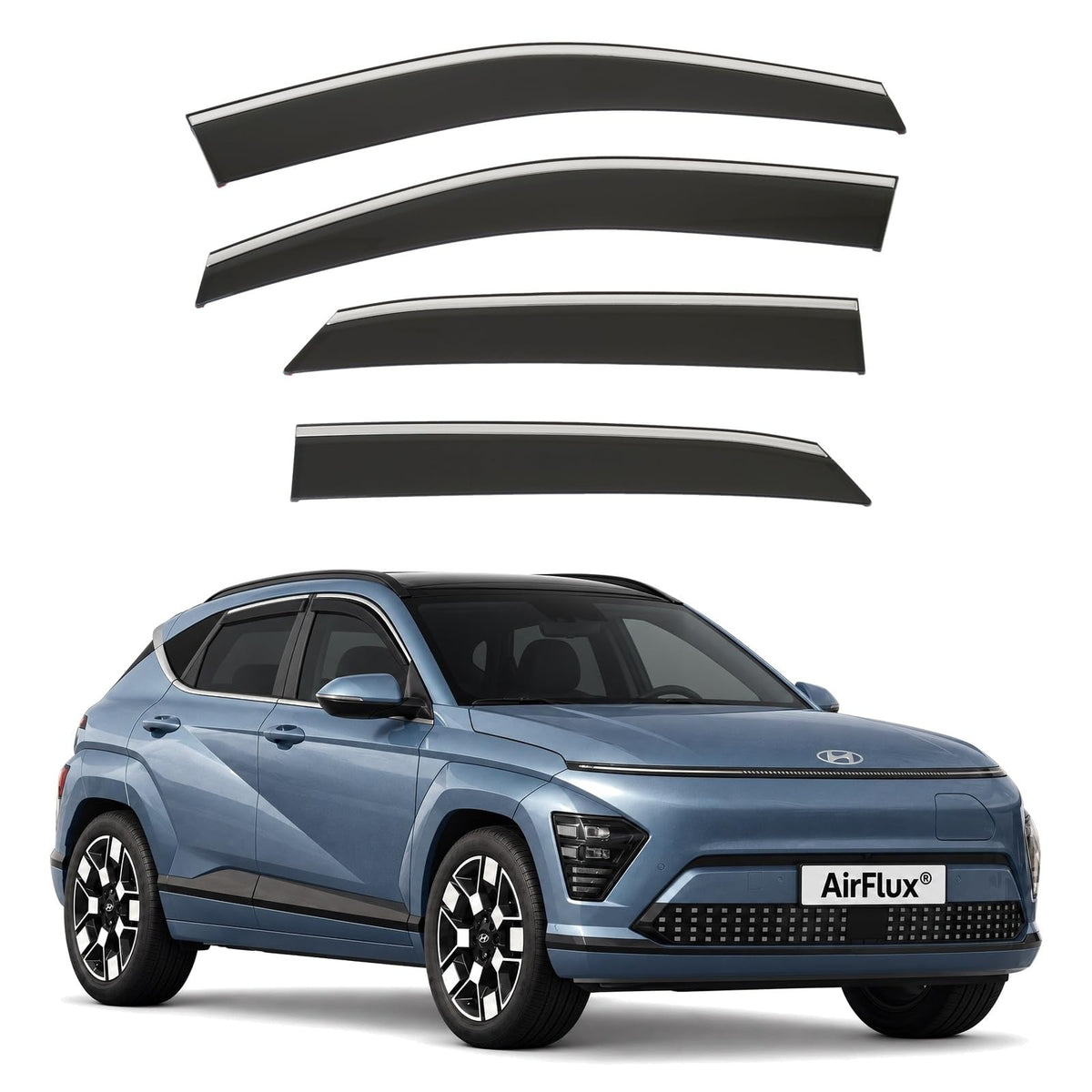 AirFlux wind deflectors for Hyundai Kona Mk2 2023 to 2027