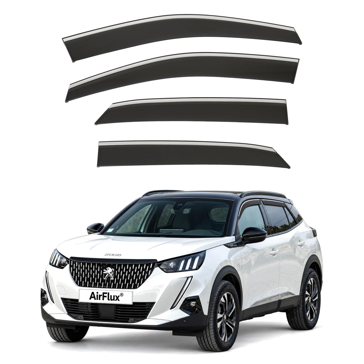 AirFlux wind deflectors for Peugeot 2008 Mk2 2020 to 2027