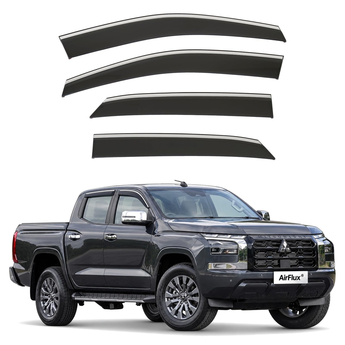 AirFlux wind deflectors for Mitsubishi L200 Mk6 2025 to 2027