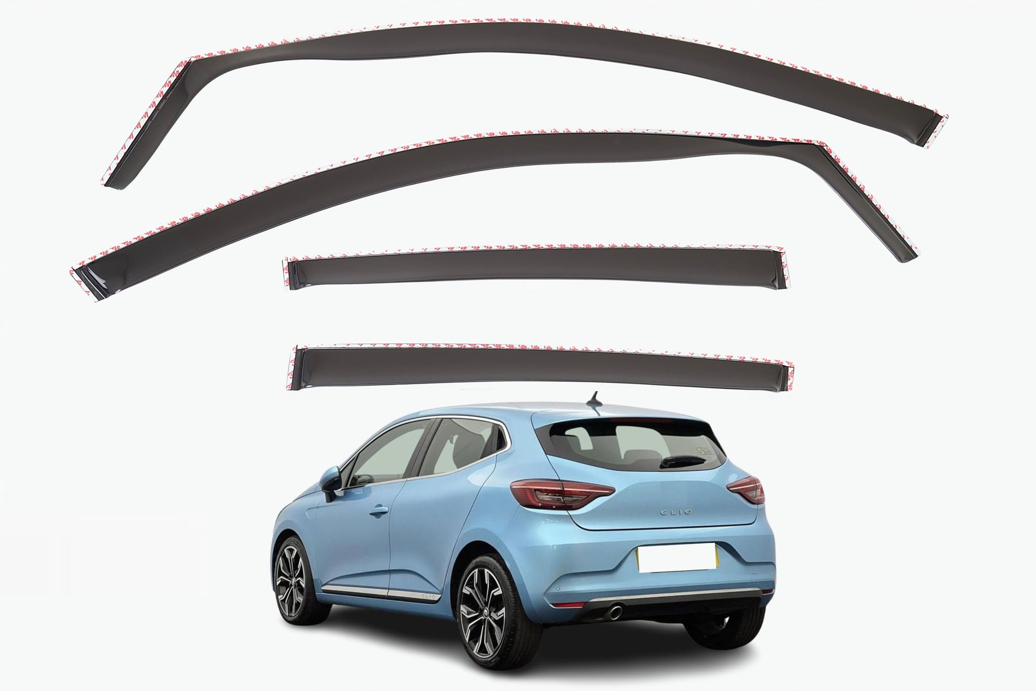 Renault Clio MK5 Wind Deflectors 2020–2025, In-Channel