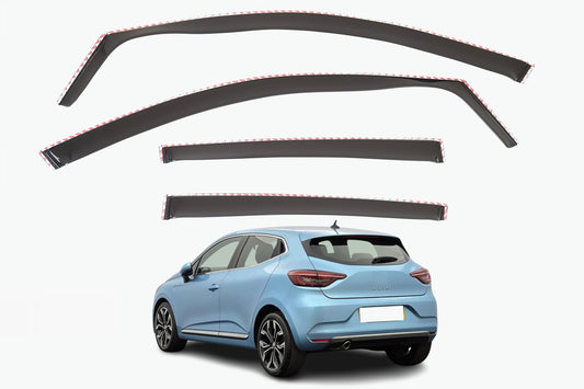 Set Of 4 Wind Deflectors Compatible with RENAULT CLIO MK5 5-door Hatchback 2020 2021 2022 2023 2024 2025 Models