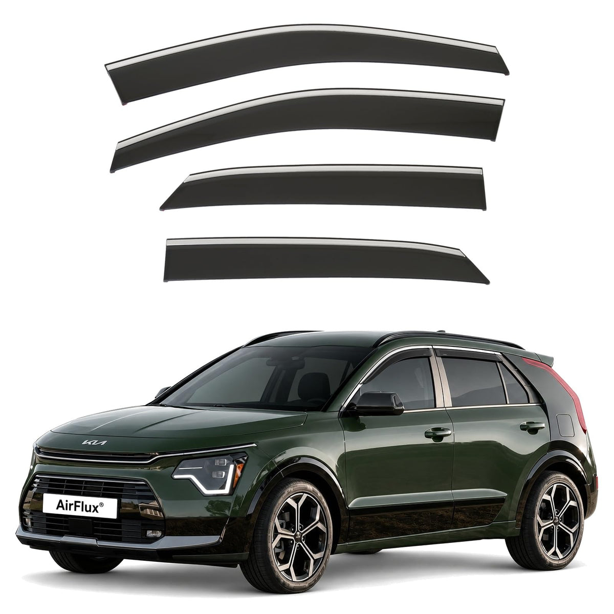 AirFlux wind deflectors for Kia Niro Mk2 2022 to 2027
