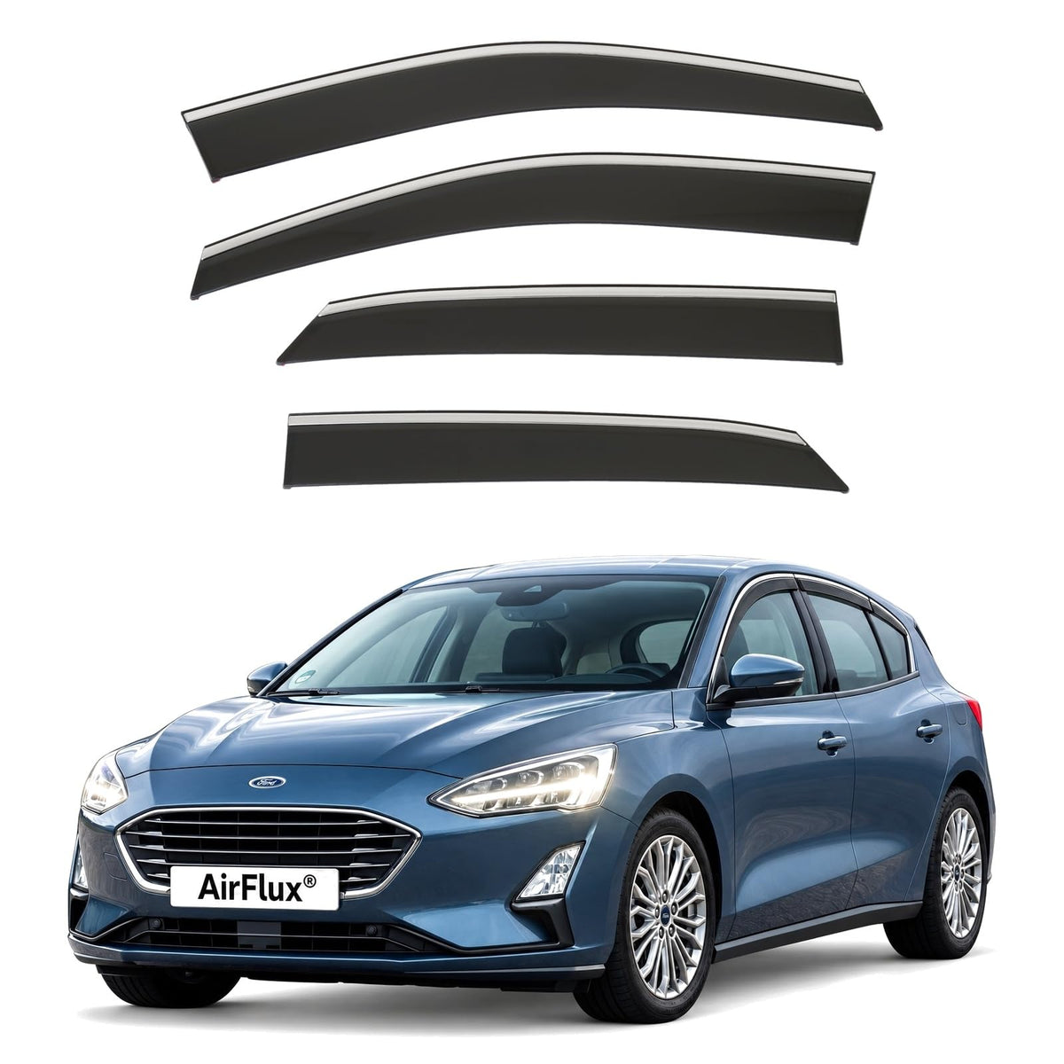 AirFlux wind deflectors for Ford Focus Mk4 2018 to 2025
